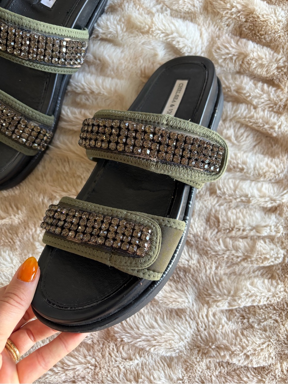 Chelsea & Violet Rhinestone Slides - Picture 3 of 9